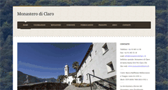 Desktop Screenshot of monasterodiclaro.ch